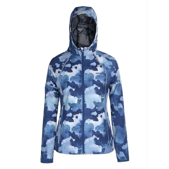 Gramicci Jackets & Blazers - NWT Gramicci Women's Trail Jacket Small - Blue Camo Hooded Apricity